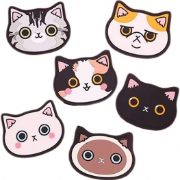 Cat Cup Silicone Coaster Mug - Rubber Mat for Wine, Glass, Tea- Best Housewarming Beverage, Drink, Beer- Home House Kitchen Decor - Wedding Registry Gift Idea