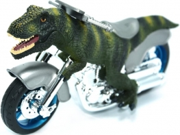 BigNoseDeer Dinosaur Motorcycle Toys - Animal Friction Motorcycles Toys Dinosaurs Tyrannosaurus T Rex 7.1" x 4"